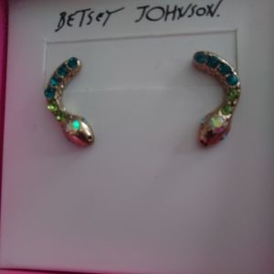 Betsy Johnson snake earrings